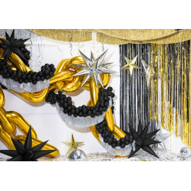 Balon foliowy Gwiazda 3D, 95cm, srebrny