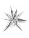 Balon foliowy Gwiazda 3D, 95cm, srebrny