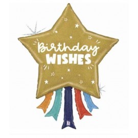 Balon foliowy 43'', Birthday Wishes