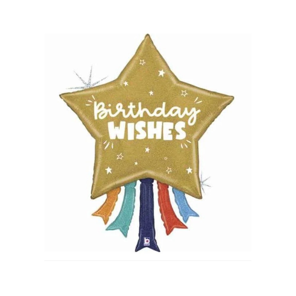Balon foliowy 43'', Birthday Wishes