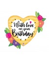 Balon foliowy 35'', With love on your Birthday
