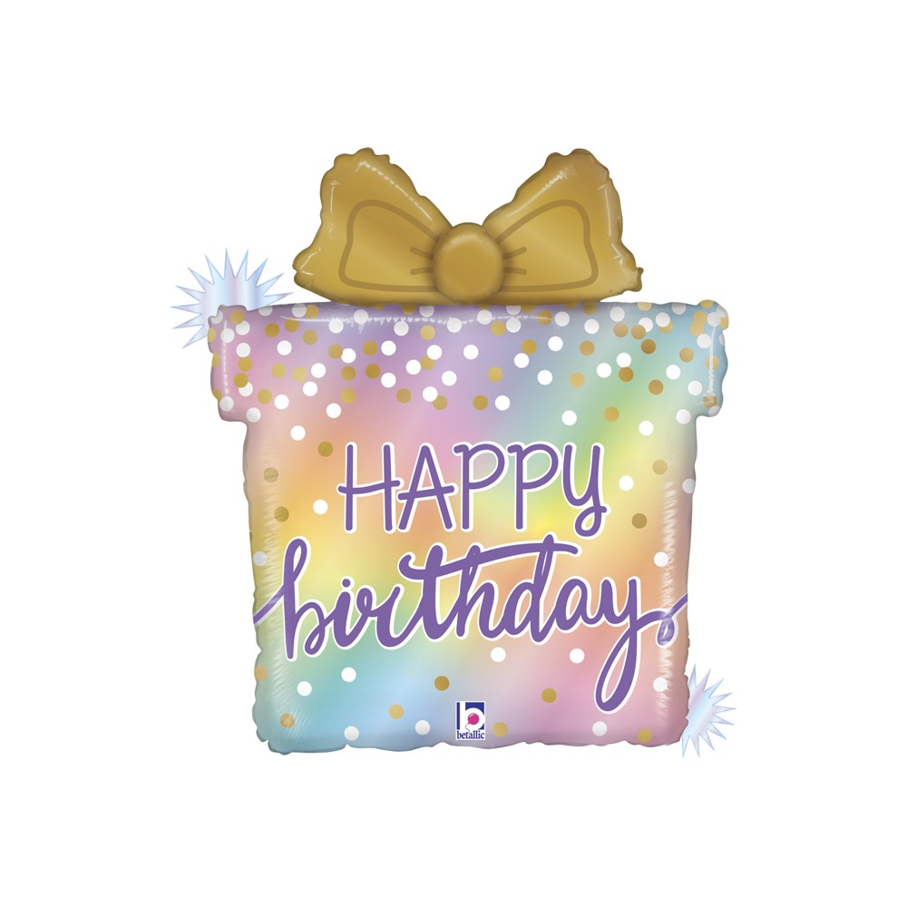 Balon foliowy 27" Opal Birthday Present