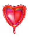 Balon foliowy 18'' Holo Glitter Serce Czerwone