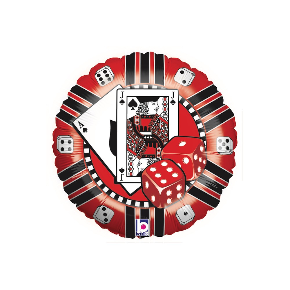 Balon foliowy 18", Karty i kości