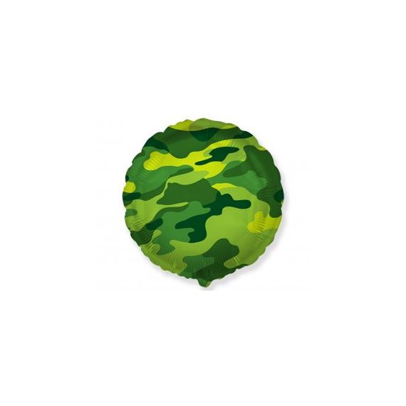 Balon foliowy 18", Okrągły militarny, moro