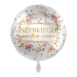 Balon foliowy 18'' (43 cm), Dotty & Flower, szybkiego powrotu do zdrowia