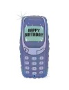 Balon foliowy 23", 26x57 cm, 00's Birthday Phone