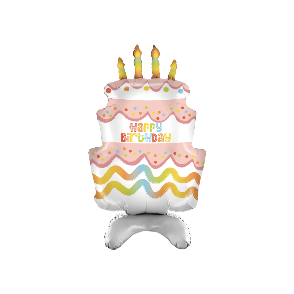 Balon foliowy stojący tort happy birthday