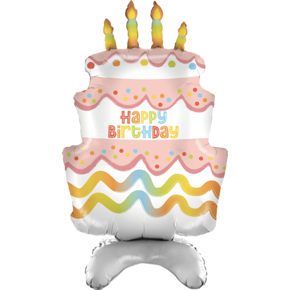 Balon foliowy stojący tort happy birthday