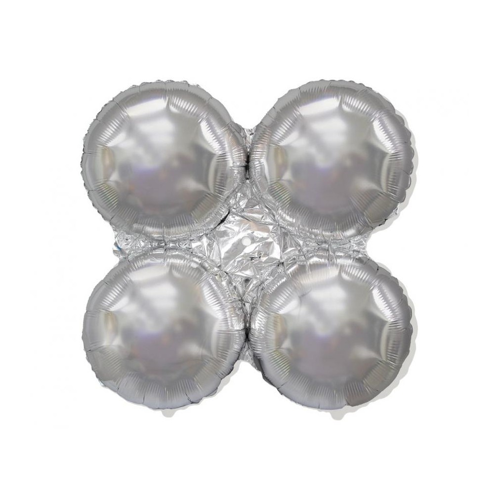 Balon foliowy 22", Podstawa do balonów pompowanych powietrzem, srebrna