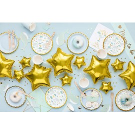 Balony foliowe Gwiazdka, 25 cm, złoty