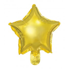 Balony foliowe Gwiazdka, 25 cm, złoty