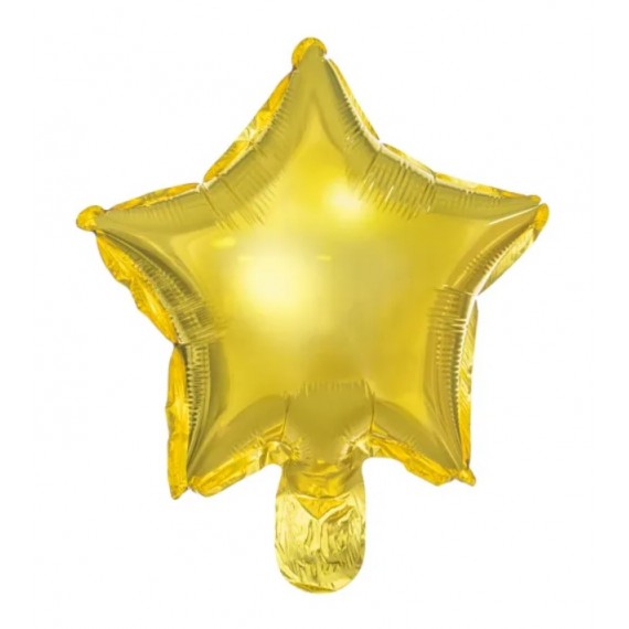 Balony foliowe Gwiazdka, 25 cm, złoty