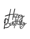 Topper na bok tortu Happy Birthday czarny
