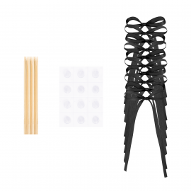 Topper na tort kokardka czarna