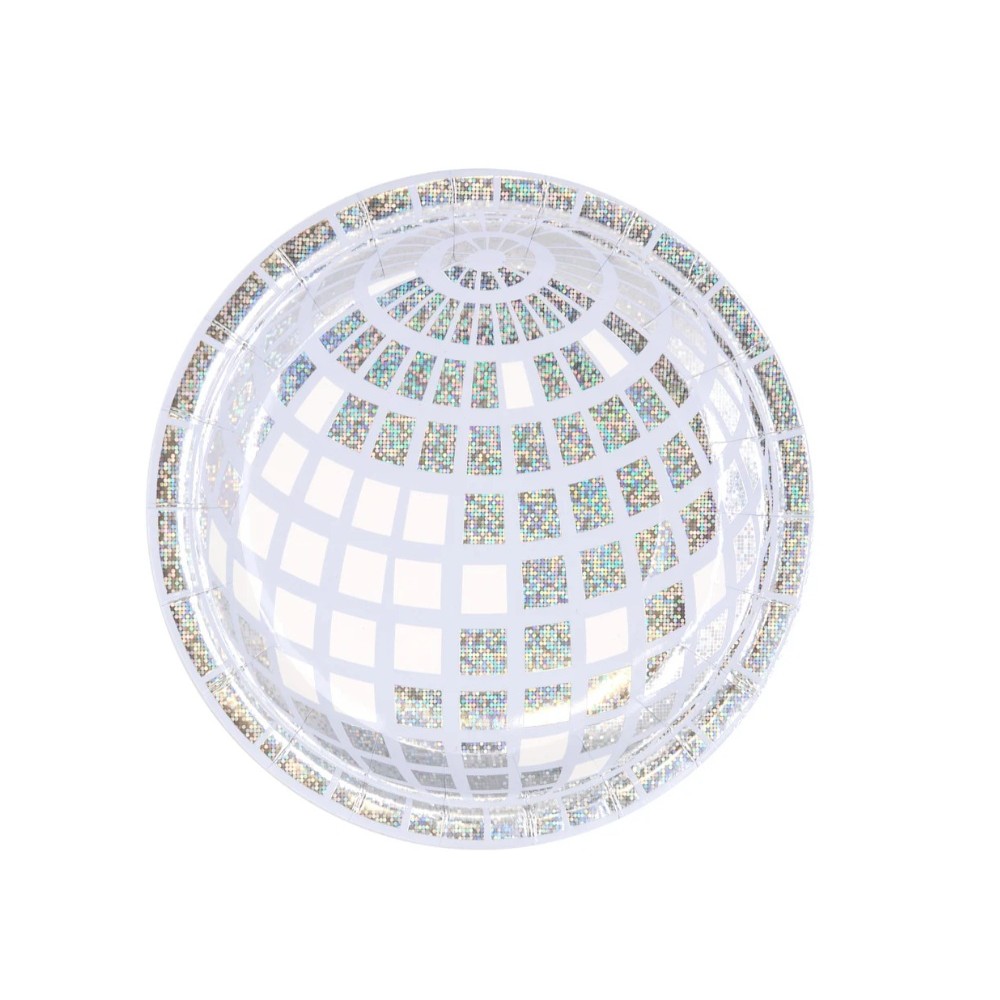 Talerzyki papierowe Silver Disco 7cali 6szt.