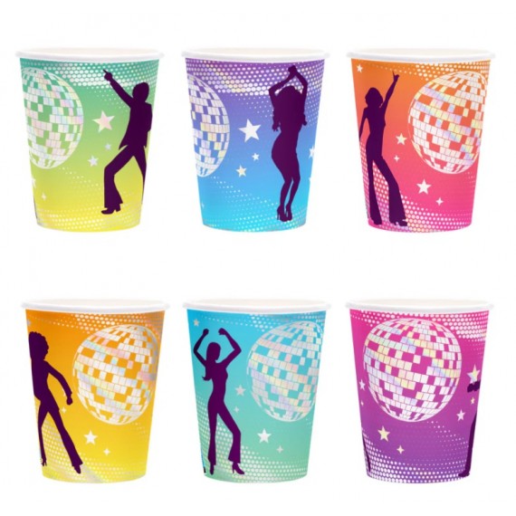 Kubeczki Retro Disco 220ml 6szt.