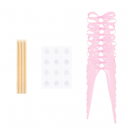 Topper na tort kokardka różowa