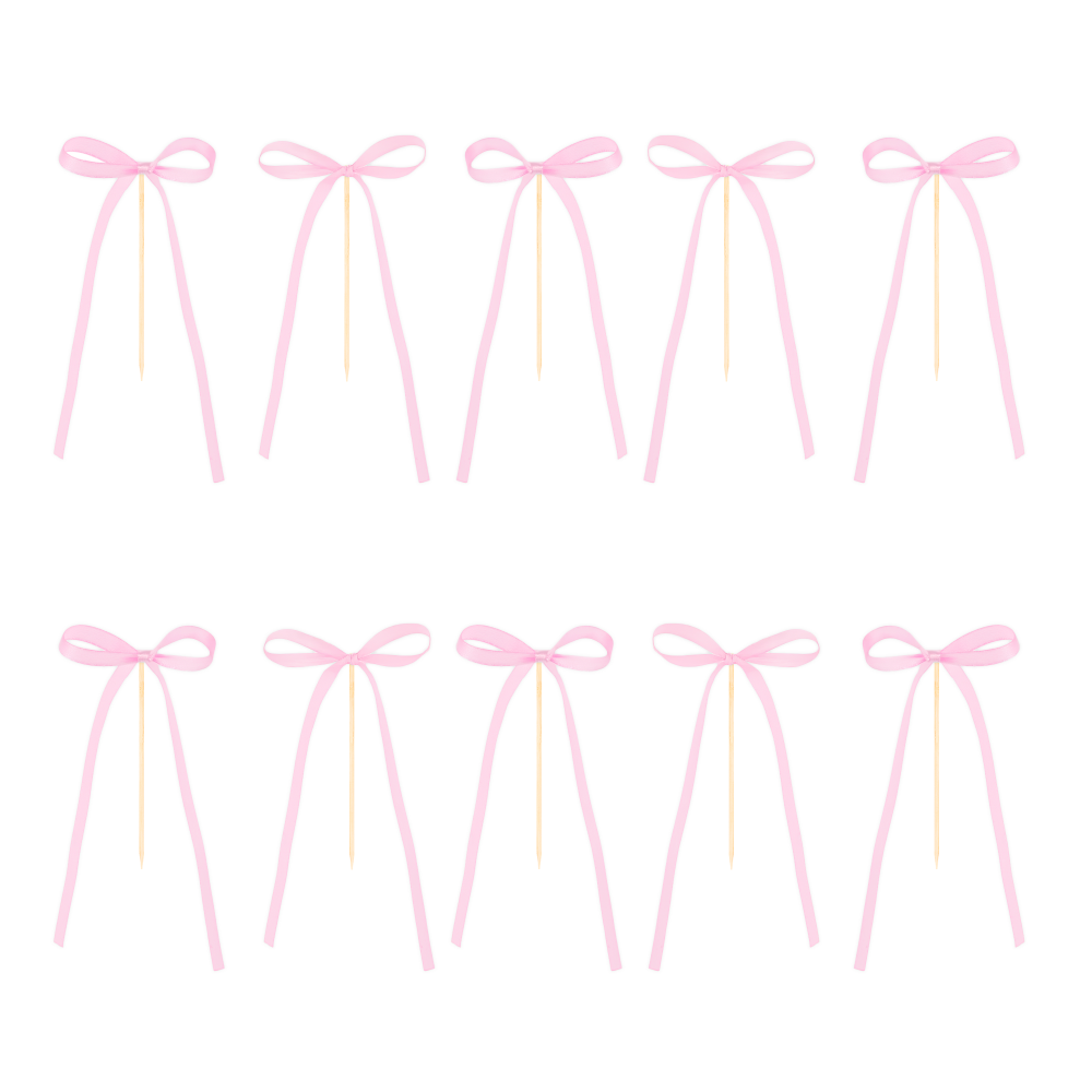 Topper na tort kokardka różowa