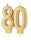 Świeczka złota cyfra 80