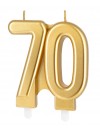 Świeczka złota cyfra 70