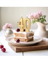 Świeczka złota cyfra 40