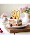 Świeczka złota cyfra 30