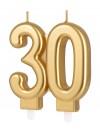 Świeczka złota cyfra 30