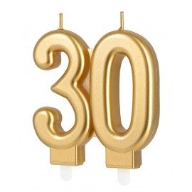 Świeczka złota cyfra 30