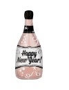 Balon foliowy szampan - Happy New Year 66cm, złoty róż