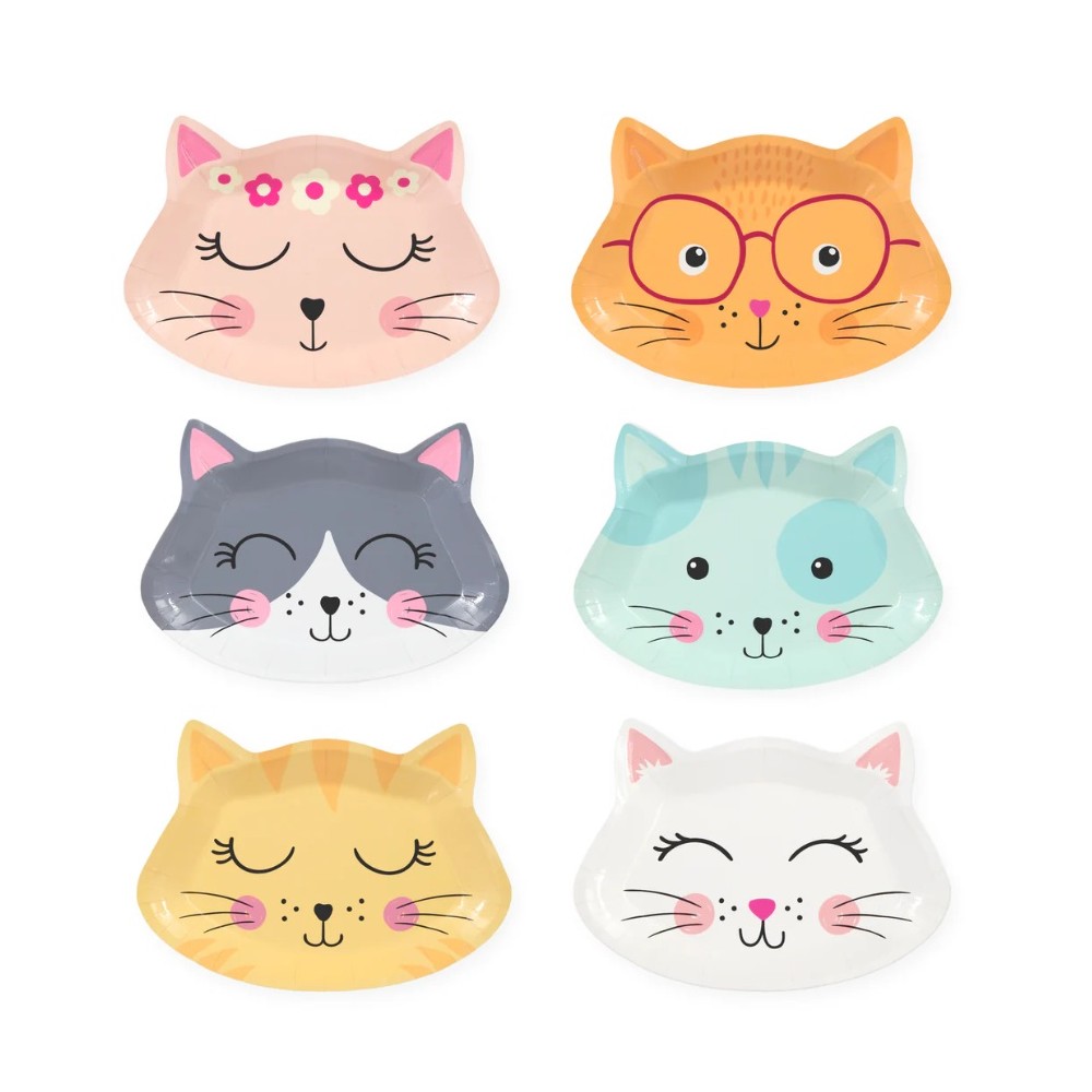 Talerzyki papierowe Kotki 6szt.