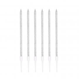 Świeczki urodzinowe srebrne...