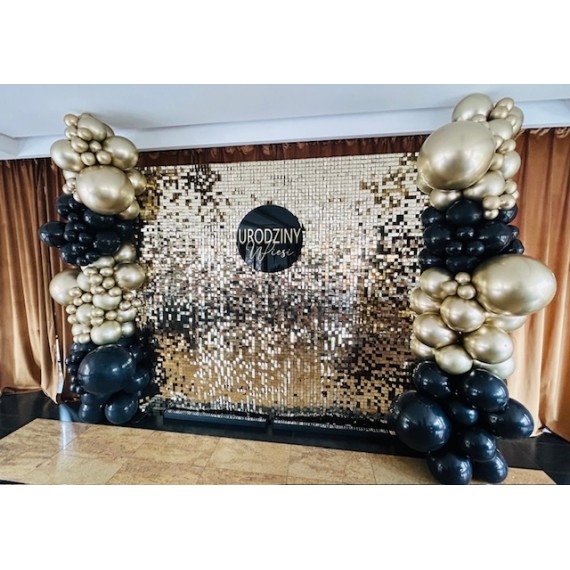 Ścianka cekinowa złota szampańska