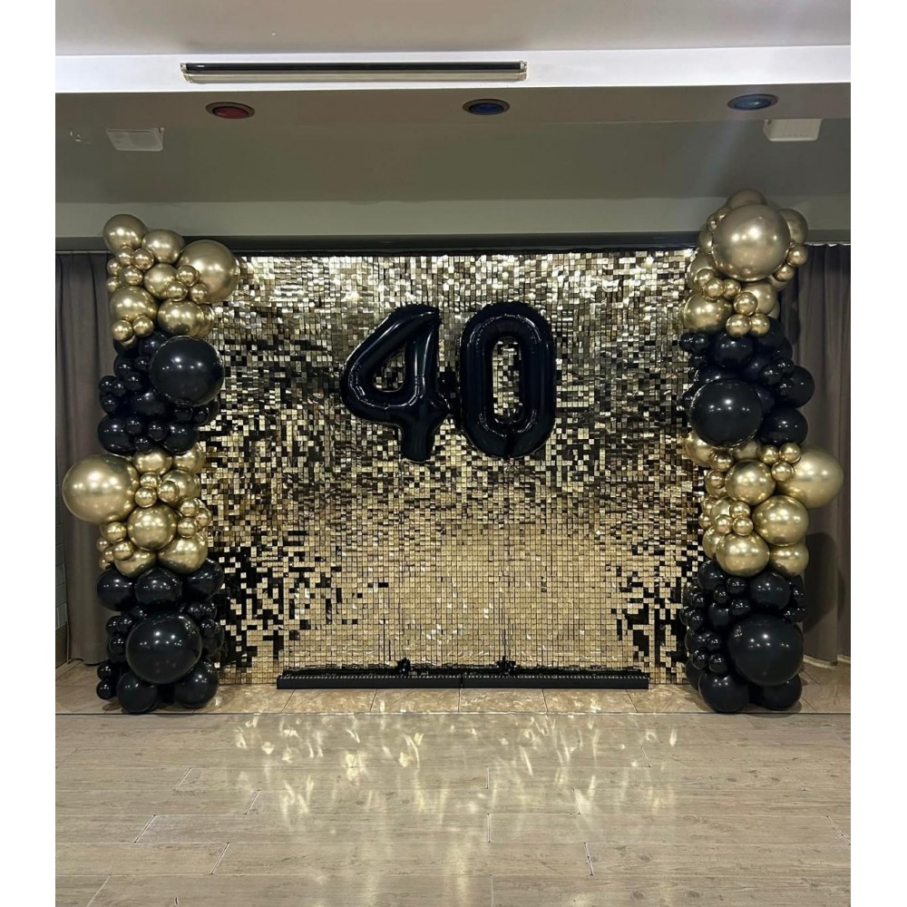 Ścianka cekinowa złota szampańska 40