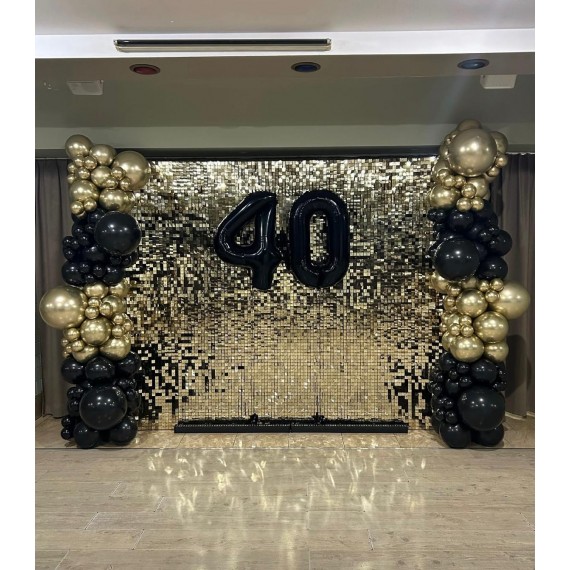 Ścianka cekinowa złota szampańska 40