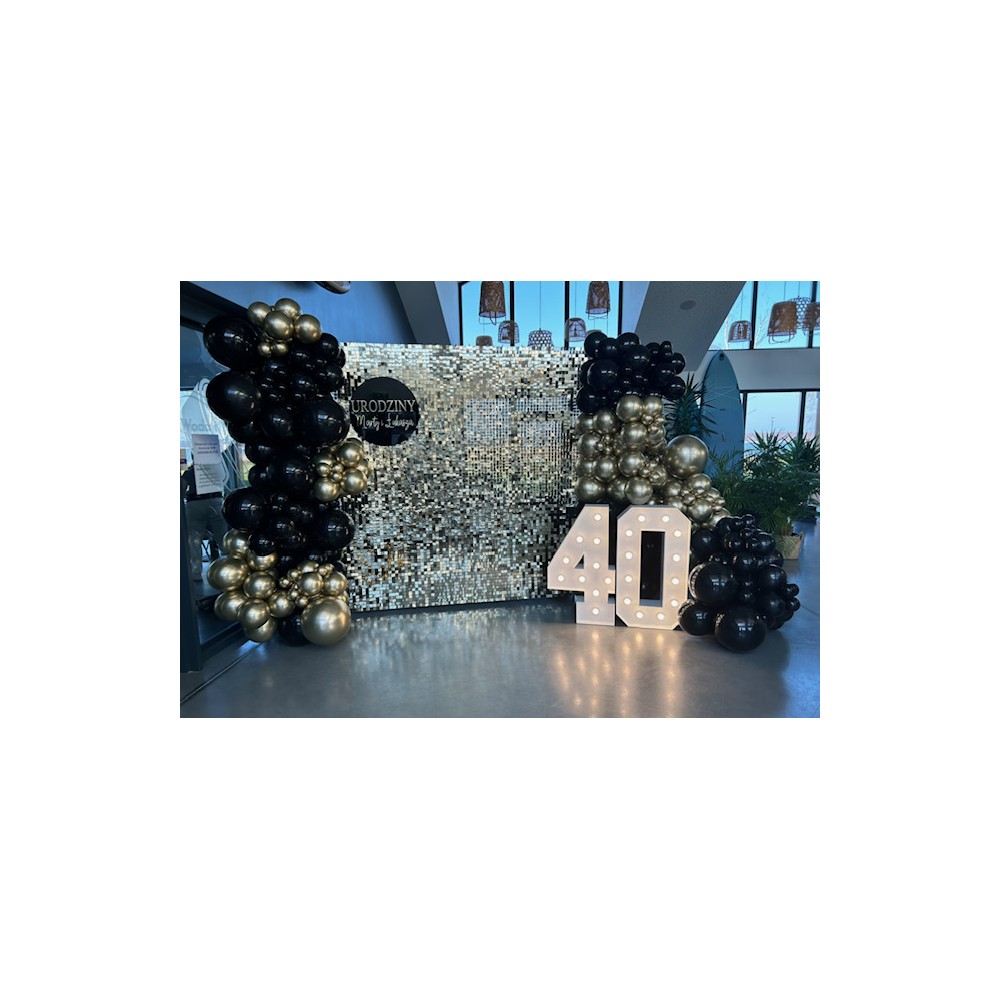 Ścianka cekinowa złota szampańska 40