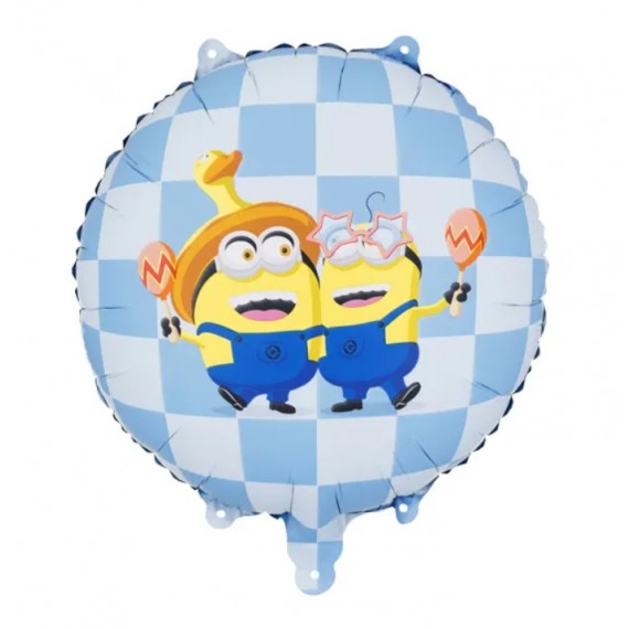 Balon foliowy pastylka Minionki, 35x35 cm