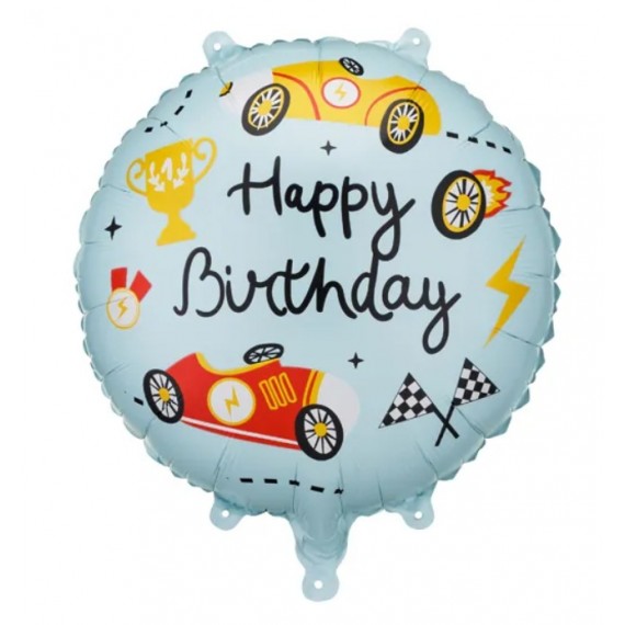 Balon foliowy pastylka Happy Birthday, 35x35 cm