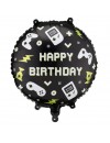 Balon foliowy pastylka Happy Birthday, 35x35 cm