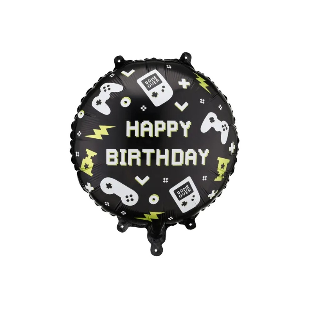 Balon foliowy pastylka Happy Birthday, 35x35 cm