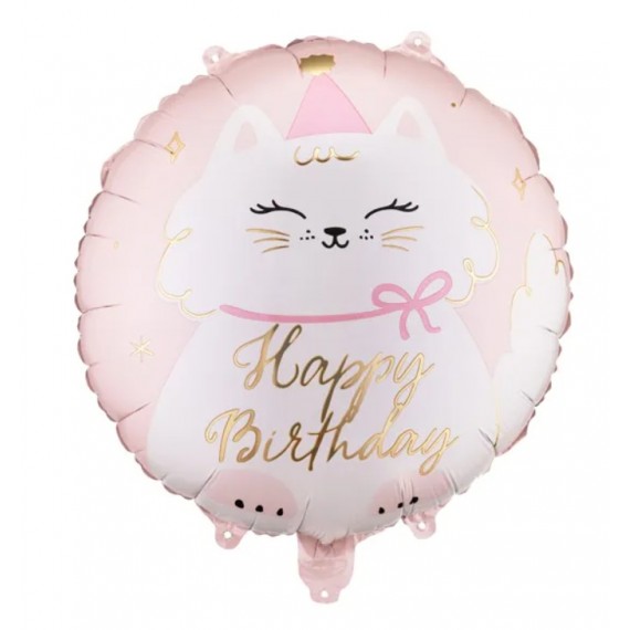 Balon foliowy pastylka Kotek, 35x35 cm