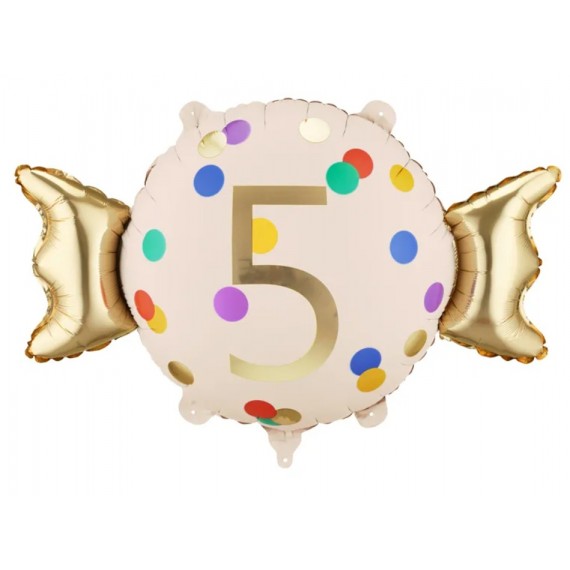 Balon foliowy Cukierek ''5'', 61x37 cm