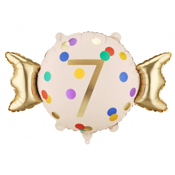 Balon foliowy Cukierek ''7'', 61x37 cm