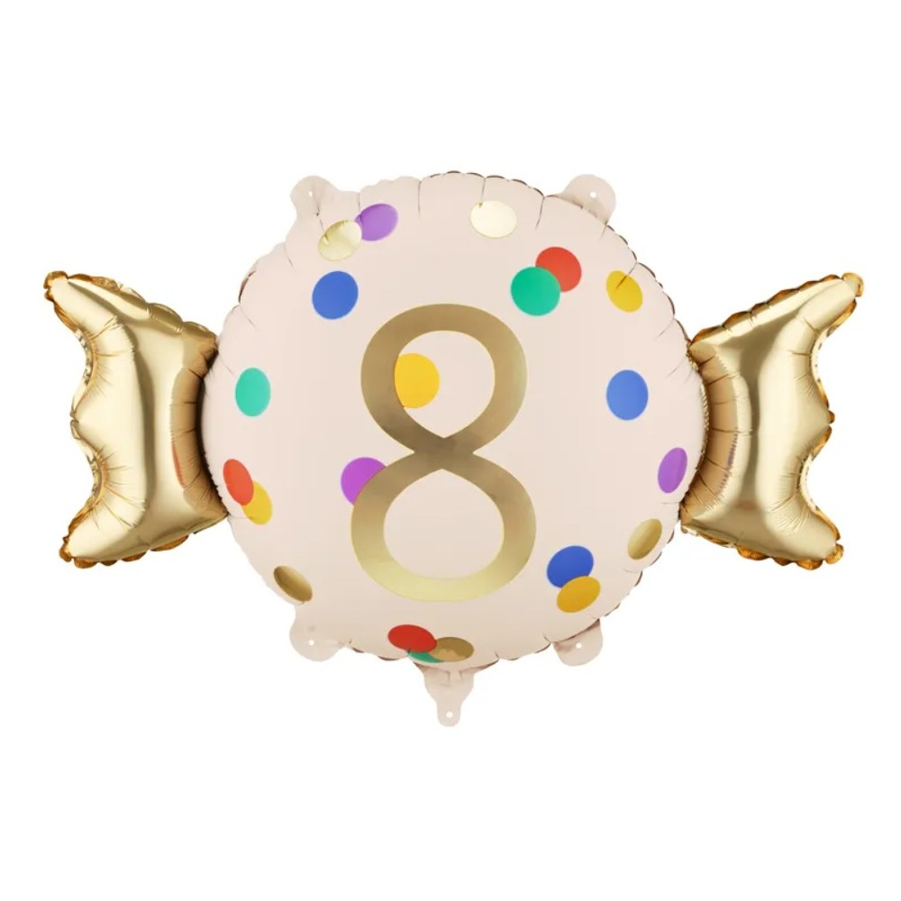 Balon foliowy Cukierek ''8'', 61x37 cm