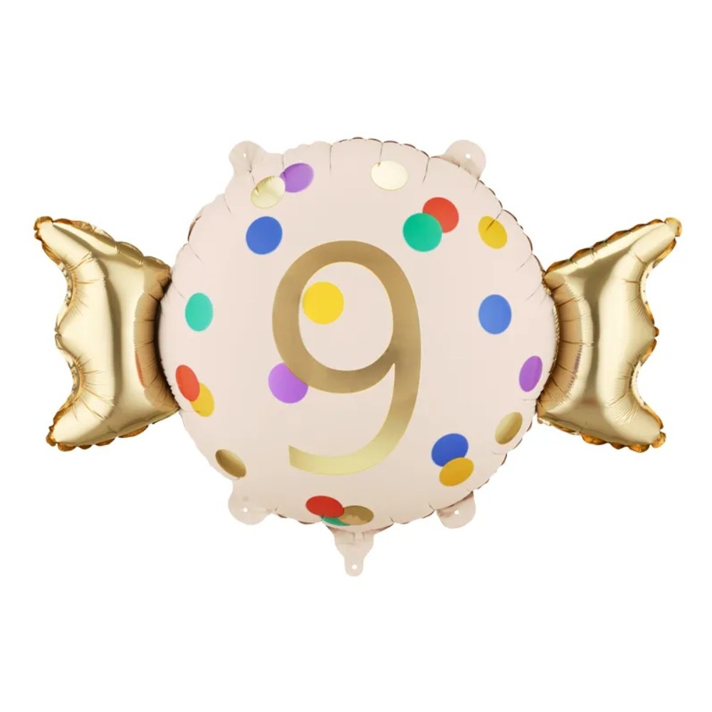 Balon foliowy Cukierek ''9'', 61x37 cm