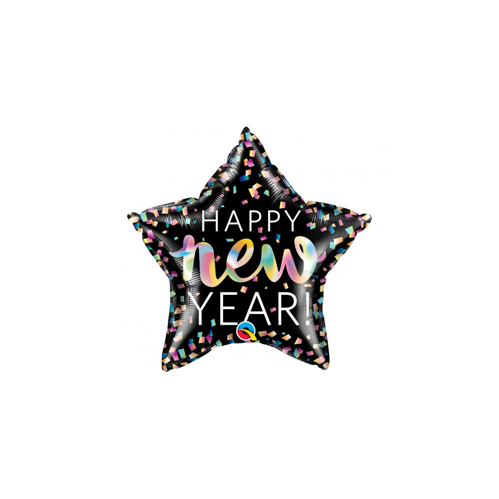 Balon foliowy gwiazda Happy New Year