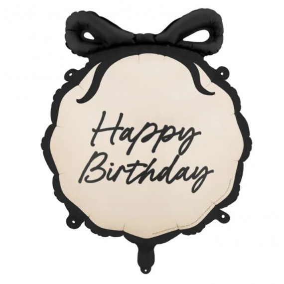 Balon foliowy pastylka Happy Birthday, 47.5x45 cm