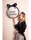 Balon foliowy pastylka Happy Birthday, 47.5x45 cm