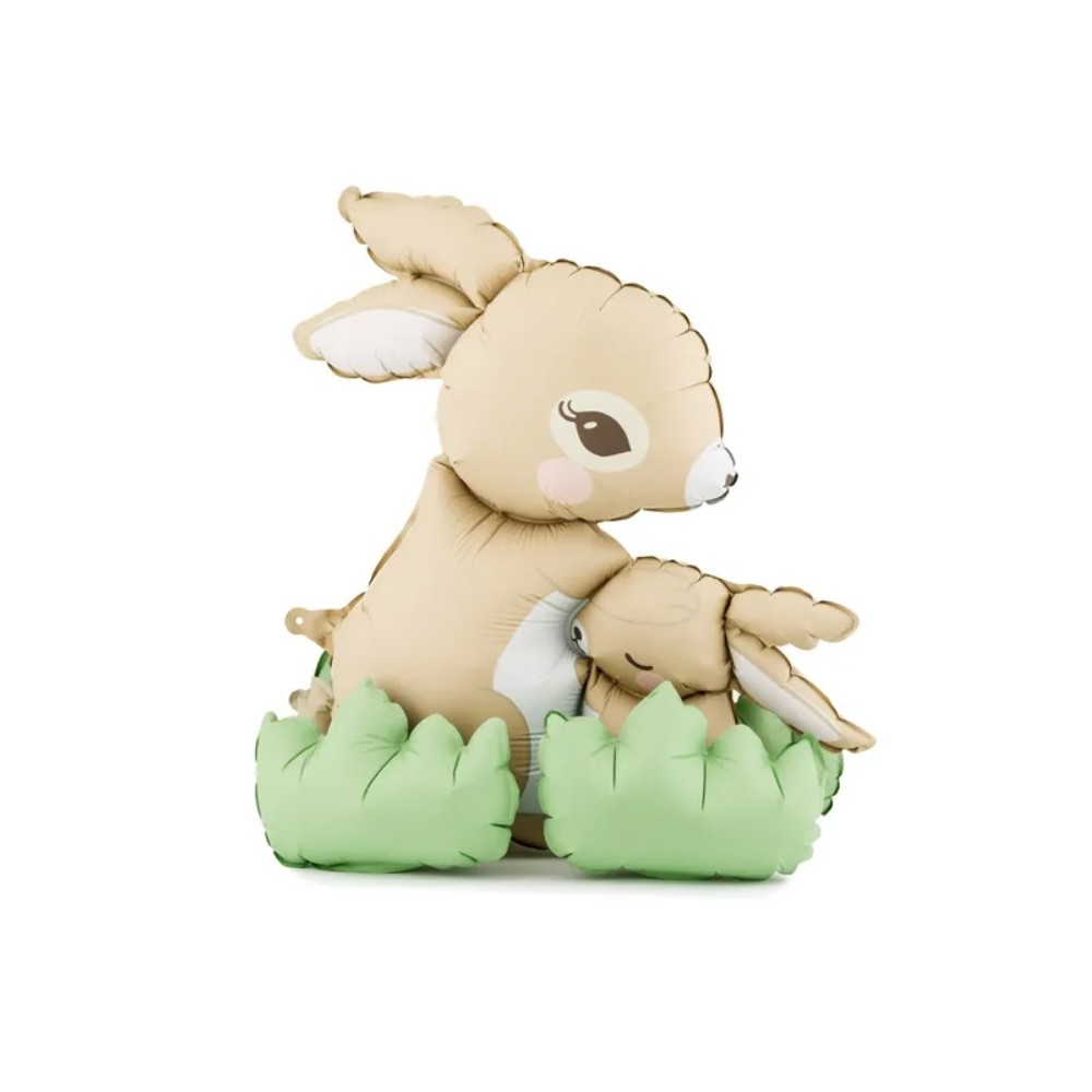 Stojący balon foliowy Króliczki, 51x60 cm