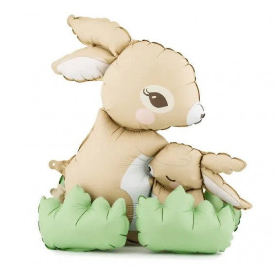 Stojący balon foliowy Króliczki, 51x60 cm